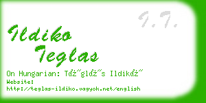 ildiko teglas business card